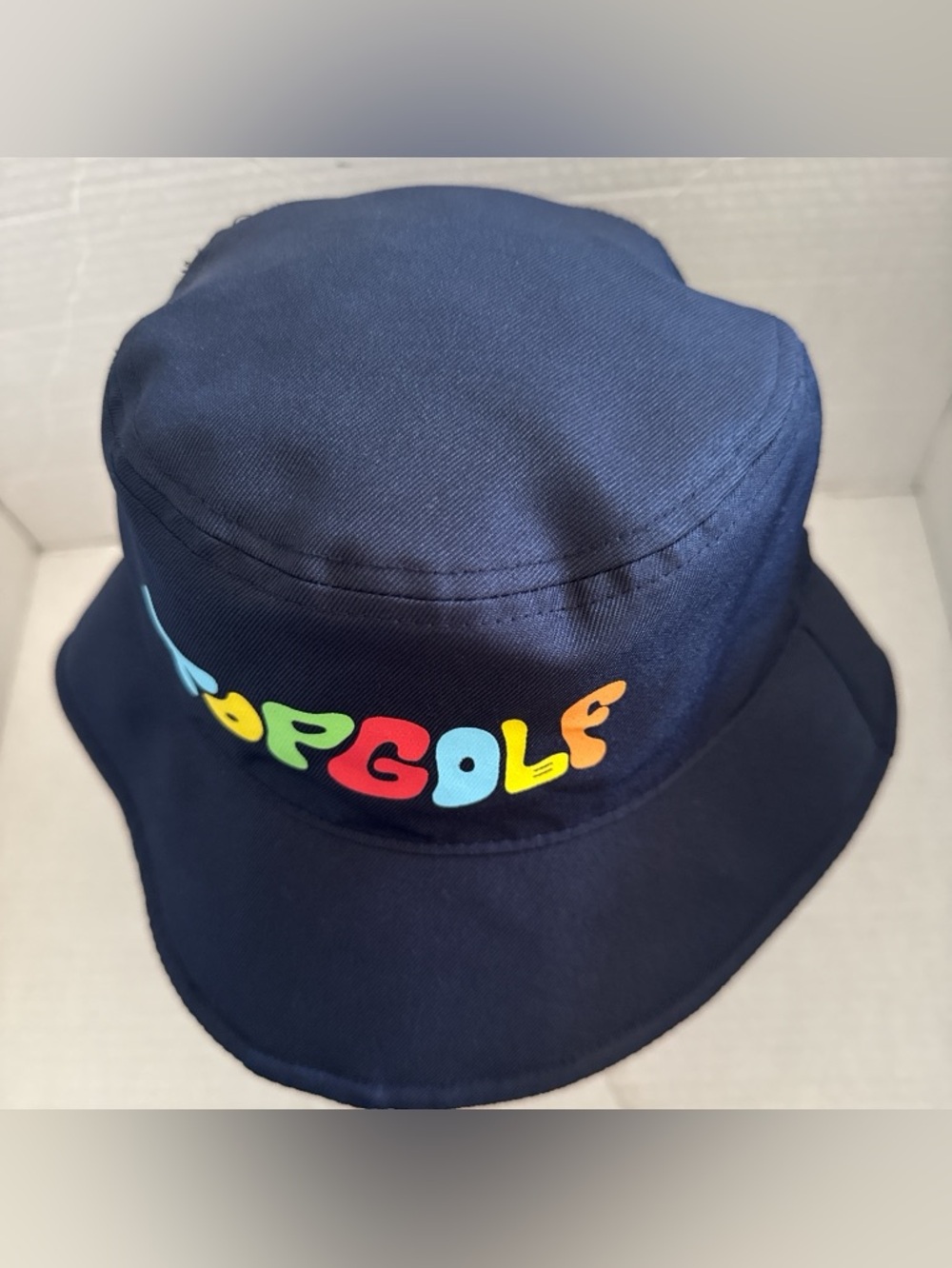 Top Golf “Buckets” Bucket Hat Reversible Navy Blue NWOT